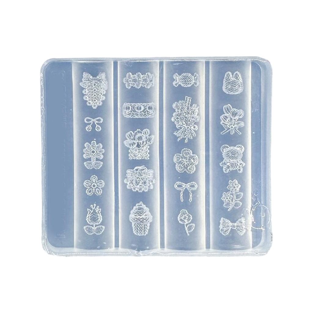 Silicone 3D Nail Embellishment Molds Delicate Shape Small Accessories Crafting Molds Present for Beauty Enthusiasts