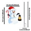 Solar Outdoor Lawn Lights Merry Metal Decorations Snowman/Santa/Angel Lanterns Garden Decorative Lawn Lights