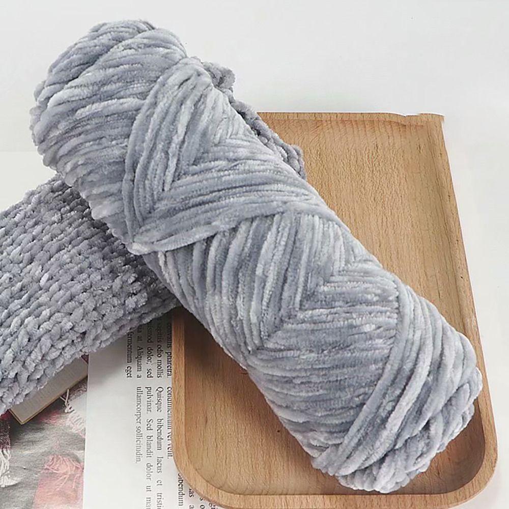 Soft Velvet Macrame Rope Blended Knitting Wool Handicrafts Thread for Scarf Coat Baby Blanket DIY