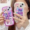 Wave Edge Silicone Case for Oppo A58 A78 A38 Samsung A54 A34 A24 A14 iPhone 15 14 Redmi Note 12 11 10 Infinix Note 30 Funda Smart Lovely Dogs Cover