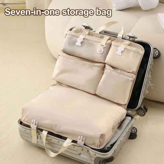 Сумка для хранения одежды, органайзер для чемодана, сумка большой вместимости с несколькими отделениями, пыленепроницаемая, подвесная, складная, органайзер для багажа