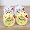 White Kids Alarm Clock Creative Table Clock Cat Desktop Decoration Lucky Cat Alarm Clock  Kids