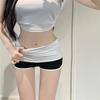 Женские шорты с низкой посадкой, эластичные, повседневные, с цветными блоками - Летние А-силуэта, короткие шорты для фитнеса и дома