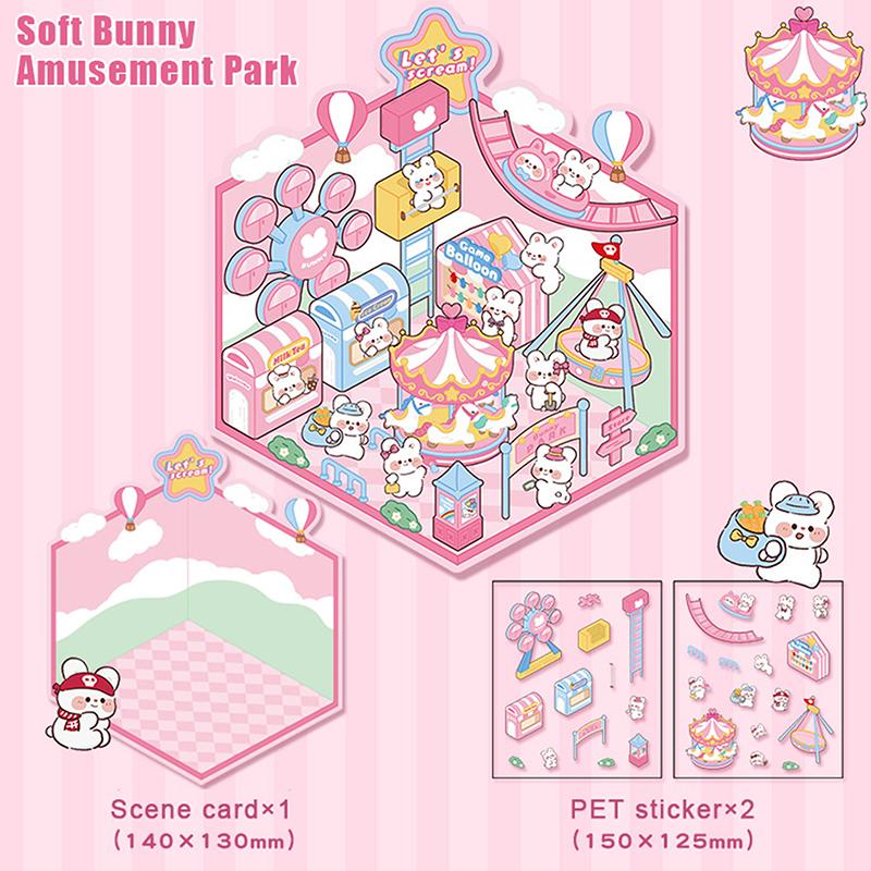 1 комплект креативных наклеек для домашних животных 3D милые мультяшные наклейки для ландшафтного дизайна Kawaii Capybara наклейки подарки