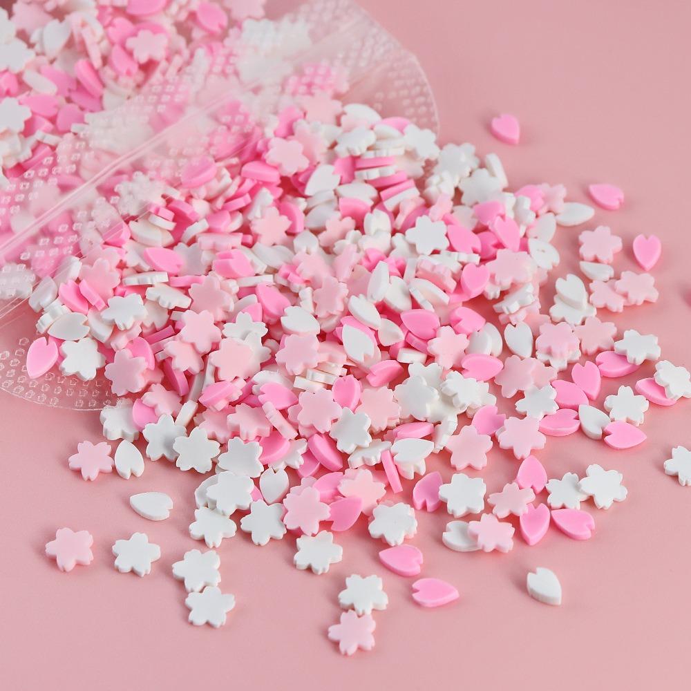 10g/bag Light Colored Soft Ceramic Sliced Strawberry, Starry Moon, Cloud, Nail Art Decoration, DIY Filling, Drip Glue, Flowing Hemp Accessories