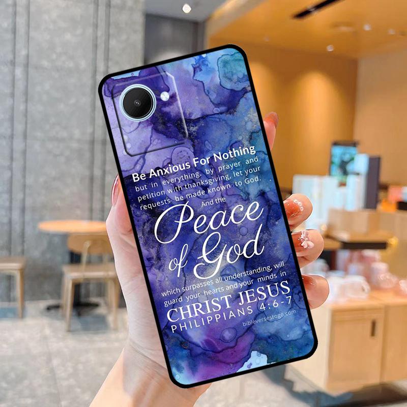 Bible Verse Philippians Jesus Christ Case For Realme C55 C33 C31 C35 C30 C11 C15 C25s C21Y GT Neo 5 3T 2T 8 9 10 11 Pro Plus