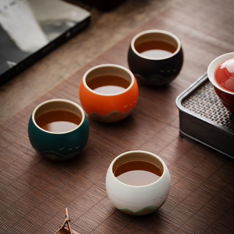 Light luxury ceramic high-grade Wanli Shanhe gift box master cup tea set high-end tea cup enterprise