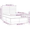VidaXL Slat Bed Base with Mattress and LED, Upholstered Bed, Double Bed, Adult Bedroom Interior Bed, 3135510