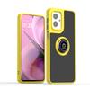 Защита от падений Высокая прочность Motorola Moto G55 Магнитный Держатель Кольцо-подставка Жесткая задняя крышка из ПК Ударопрочный Матовый Бронированный Чехол