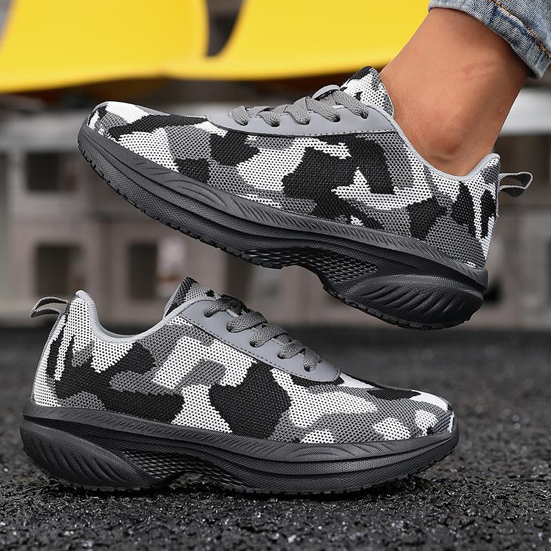 Wide Toe Sneakers For Women Breathable Soft Sole Camouflage Walking Shoe New Military Training Special Off-Road Flat Men'S Shoes
