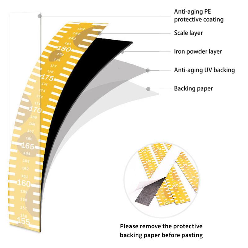 Removable 3d Three-dimensional Cartoon Height Stickers Self-adhesive Children's Magnetic Suction Baby Height Wall Stickers