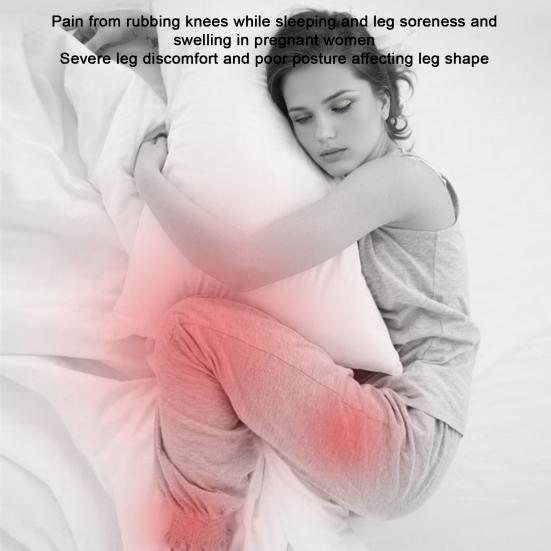 Подушка для колен из пены с памятью Большая подушка для ног с регулируемым ремешком Выравнивает позвоночник Облегчение ишиаса Поддержка спины коленей суставов