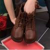 Женские ботинки 2024 года, ботинки осени и зимы, модные ботинки на шнуровке, ботинки на платформе, удобные рабочие ботинки для женщин, Botas De Mujer