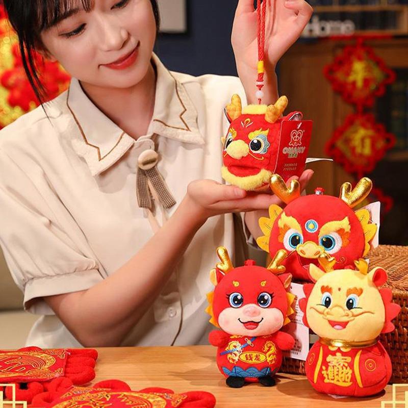 Ethnic Dragon Plush Toy Lucky Mascot Doll For Company Events And Wholesale Gifts
