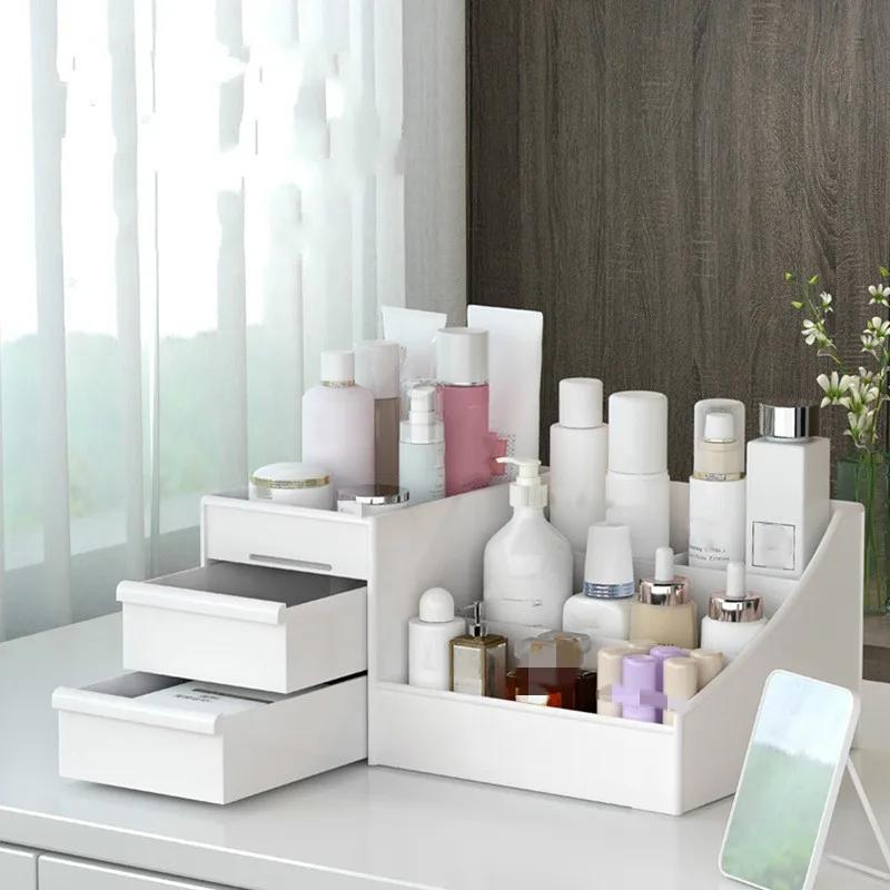 Cosmetic Box Desktop Cosmetic Storage Box Drawer Type Plastic Jewelry Storage Organizing Box Storage Rack