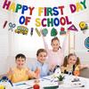 Happy First Day of School Banner, Pre-strung, Back to School Decorations, Back to School Garland, Classroom Teacher Office School Decorations