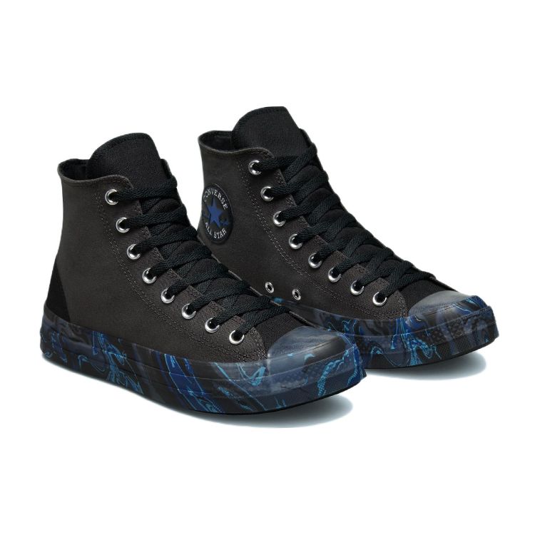 Converse Черные кроссовки унисекс Chuck Taylor All Star CX High Marbled Storm-Wind Game-Royal A00426C