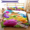 3pcs Custom Name Sunny Bunnies Bedding Set Duvet Cover Closure Includes 1 Duvet Cover & 2 Pillowcases, Soft and Comfortable for All Seasons.