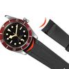 Классический высококачественный резиновый ремешок для часов Tudor Black Bay GMT с застежкой-молнией, черный, синий, красный, 22 мм