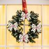 10 PCS Christmas Bows for Wreath Xmas Colorful Dots Burlap Bow Winter Burlap Craft Bow Xmas Tree Bows for Basket Christmas Decor