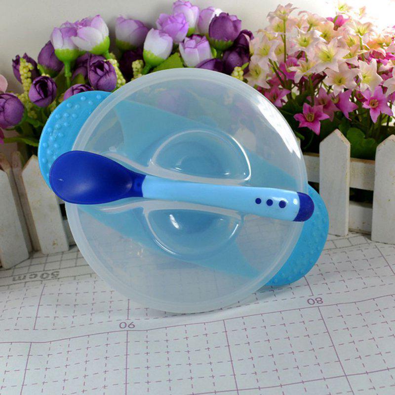 Миска с присоской для малышей, меняющая цвет и температуру, набор для кормления с ложкой