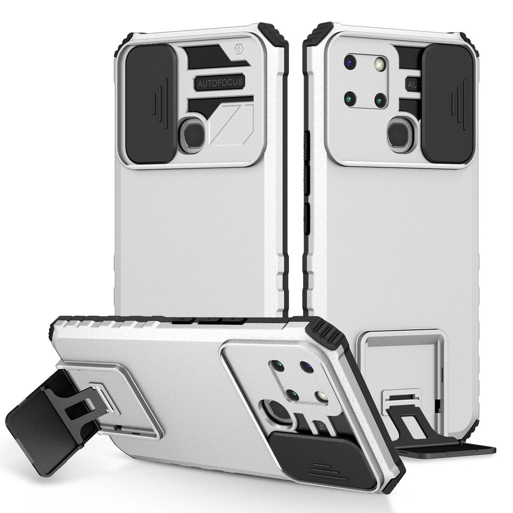 Ударопрочный чехол для Infinix Smart 6 HD 5 4 Slide Camera Lens Protection Stand Phone Cover для Infinix Note 11 10 Pro Note 7 Lite