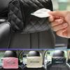 Large Car Tissue Organizer PU Leather Car Tissue Box Holder Auto Interior Accessories for Sun Visor or Backseat Use