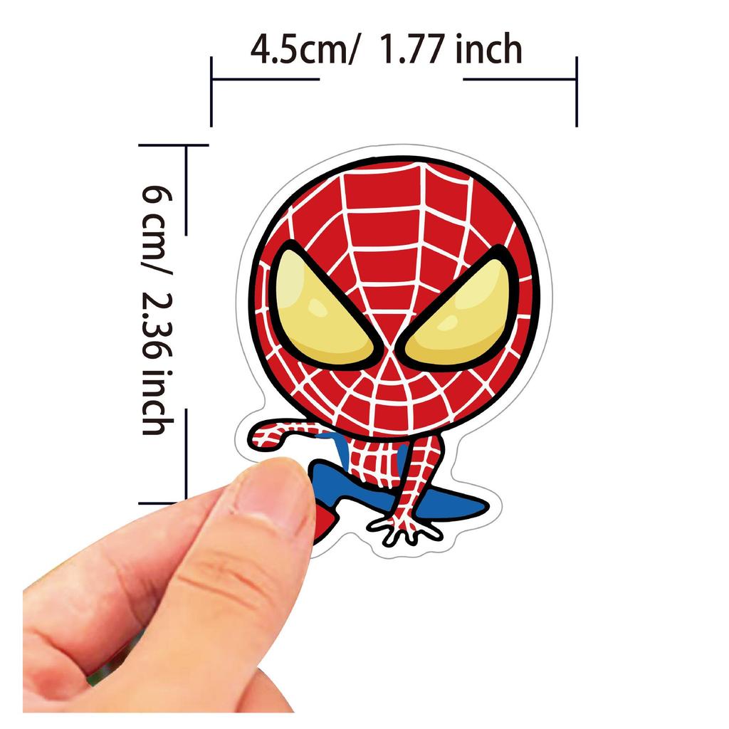 50 Водонепроницаемых Мультяшных Наклеек Супермена для Украшения Блокнота, Стакана для Воды и Чемодана