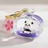 Panda Doll Keychain Cute TV Liquid Acrylic Keychain Car Pendant Accessories Children's Keychain Gift Couple Keychain Wholesale
