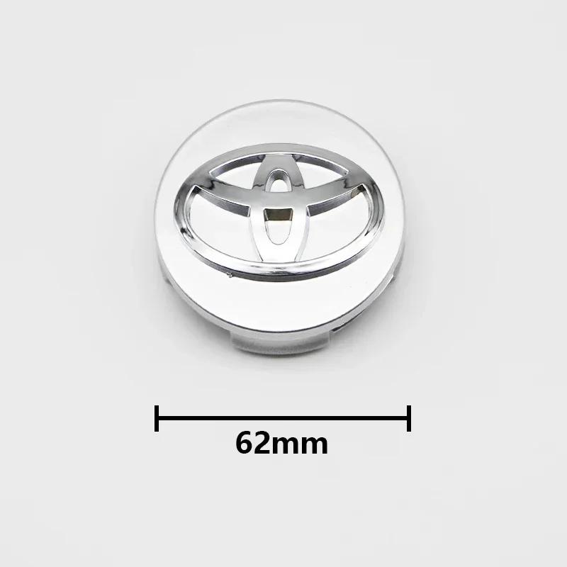 WAX5  4pcs 57/62mm For Toyota Car Tyre Wheel Center Hub Cap Badge C-hr Prado Rav4 Yaris Hilux Prius  Avensis Corolla Camry crown