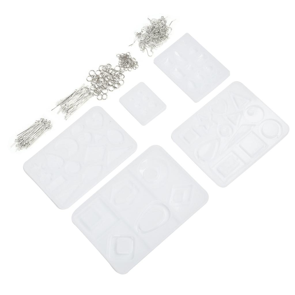 Crystal Epoxy Mold Kit Silicone DIY Jewelry Making Mould Pendant Necklace Craft Tool