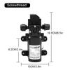 Electric Water Pump Black Micro High Pressure Diaphragm Water Sprayer Car Wash 12 V Adapter Agricultural DC12V 72W 120PSI 5L/MIN