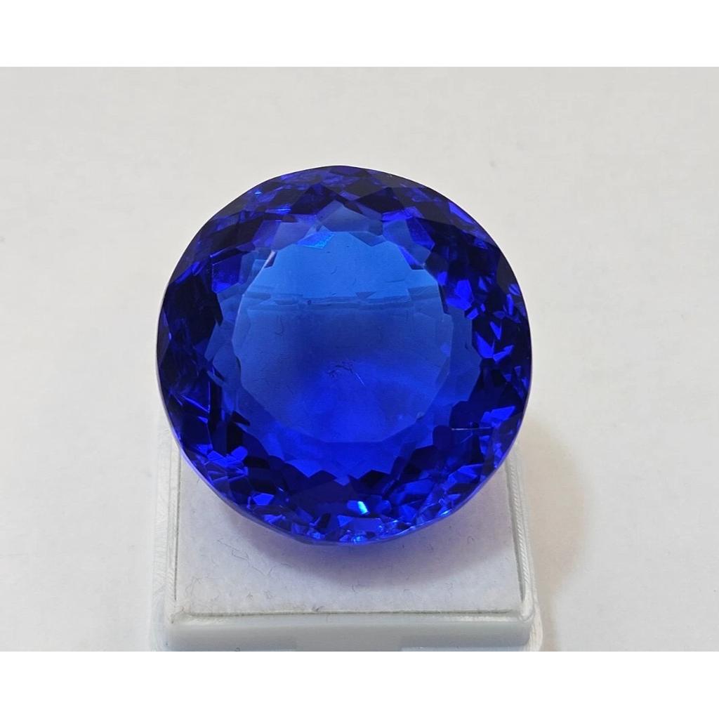 Round Cut Natural Royal Blue Topaz 85-86 Ct Fabulous Certified Loose Gemstone