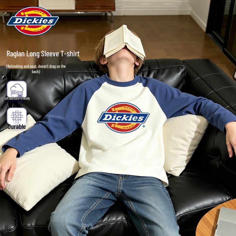 Детская футболка Dickies с ретро-принтом, с длинным рукавом