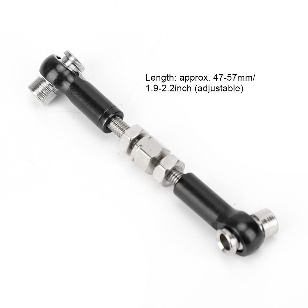 6 шт. Регулируемые сервотяги, набор тяг для радиоуправляемой машины 110 багги, туринговой машины 47 мм, аксессуары, черный