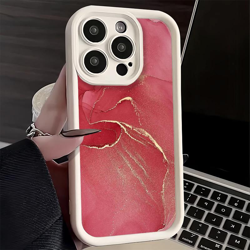 Чехол для телефона iPhone 17 Air 16E 15 16 Pro Max Золотой Гранитный Мраморный Рисунок Чехол 14 Plus 13 12 Mini Мягкий Силиконовый Fundas