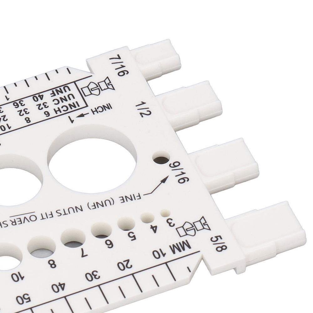 Plastic Material Bolt Identifier Gauge Blue/White Bolt Sizer Thread Gauge Checker  Screw Gauges