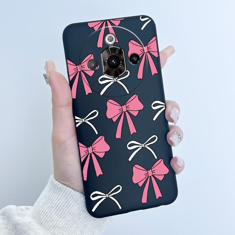 For ZTE Nubia Focus Pro 5G Case Z2351N Luxury Cute Heart Rabbit Soft TPU Silicon Matte Black Phone Casing Shockproof Back Cover