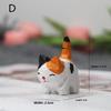 1PC Creative Desktop Wood Cat Handmade Wood Carving Kitten Ornaments Small Animal Decoration Crafts