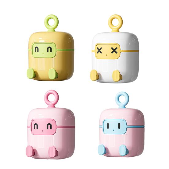 Многоразовый моющийся липкий ролик для удаления ворса Экологичный удалитель шерсти домашних животных Дизайн робота 2-в-1 Портативная щетка для удаления ворса Быстросохнущий дорожный очиститель