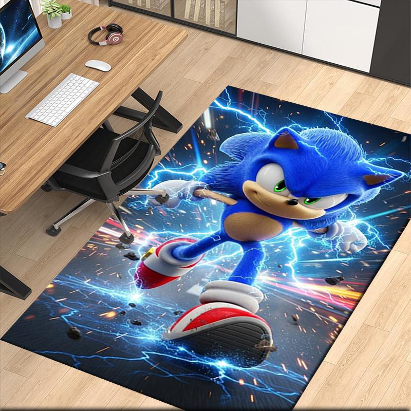 Sonic Printed Carpet, for Office Chair Living Room Bedroom Kitchen Room Decor Gifts.