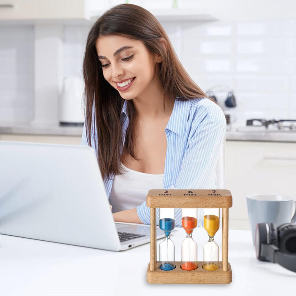 Набор песочных часов на 1 мин, 3 мин, 5 мин, 7 мин, деревянные песочные часы, песочные часы, песочные часы для приготовления пищи, занятий в классе, упражнений, украшения дома и офиса