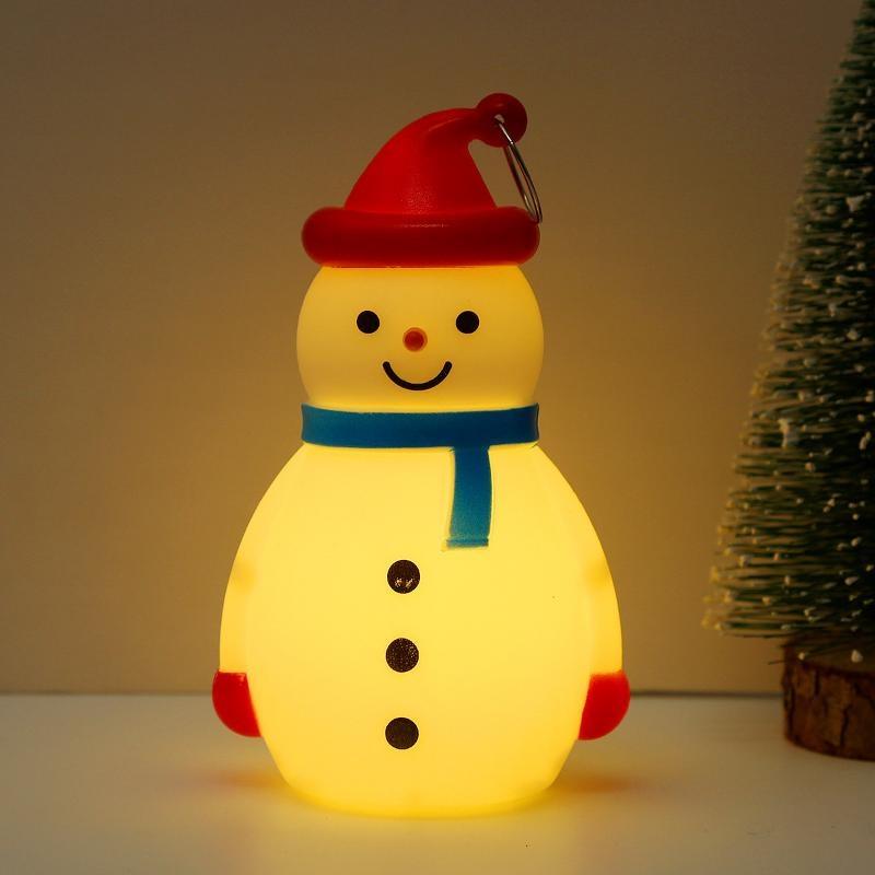 Christmas Decorations Children's Portable Small Night Light LED Emitting Snowman Christmas Decoration Props