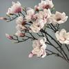 Handmade Simulation Big Magnolia Real Touch Fake Flower Artificial Magnolia Branch  Teacher's Day