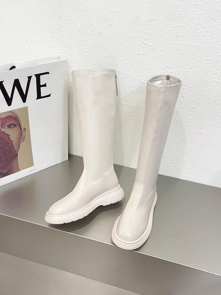 Boots Women's Knight Boots Autumn/Winter Chelsea Boots Boots Long Boots Fleece Thick-soled Martin Boots Tall Boots