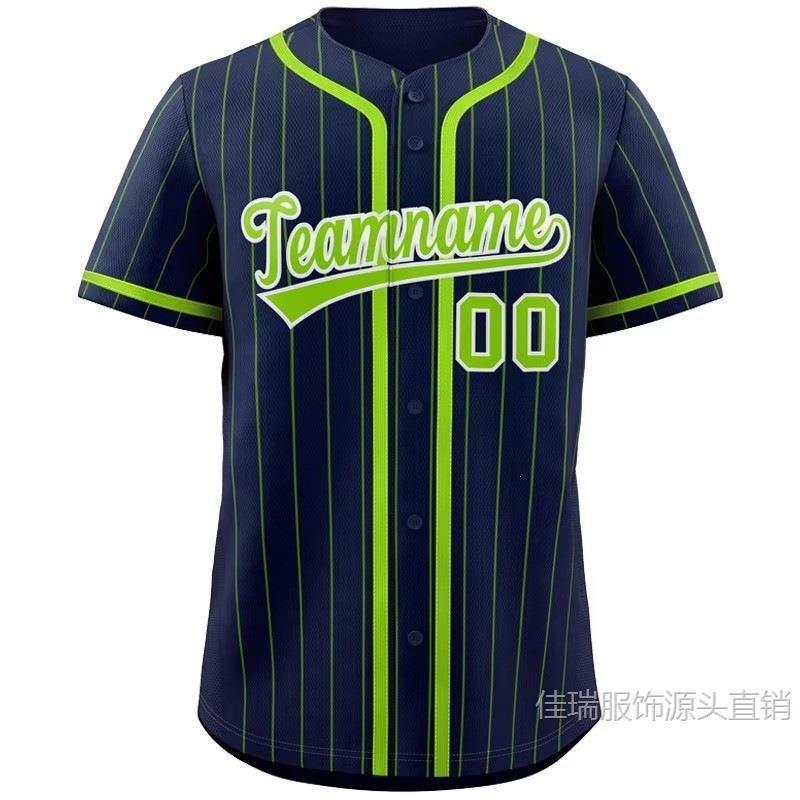 Mens Custom Printed Baseball Jersey Sportswear Loose Fit V-Neck Short Sleeve Athletic Top