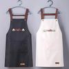 Waterproof Oil-Proof Fashionable Kitchen Apron for Women with Hand-Wiping Feature