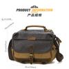 Canvas DSLR Camera Bag Men - Crossbody Shoulder With Shockproof Padding Compact Mirrorless Carrier In Khaki Gray