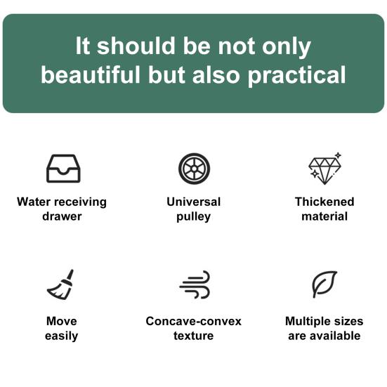 Поддон для цветочного горшка на колесиках Сверхпрочная подставка для растений с ящиком для хранения воды Перекатывающийся поднос для цветочного горшка для дома, сада, балкона, офиса