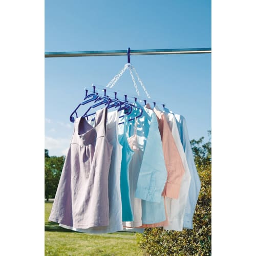 Shimomura Kihan Airy Hanger, 8-Row, Made in Japan, Indoor Drying Clothes Dryer, 30128, Tsubame-Sanjo